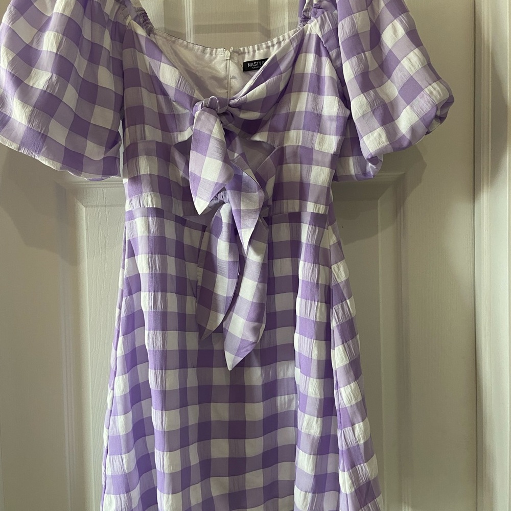 Nast gal checkered mini dress